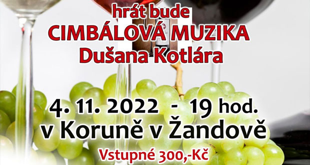 Degustace vín v Žandově s cimbálovkou 4.11.2022