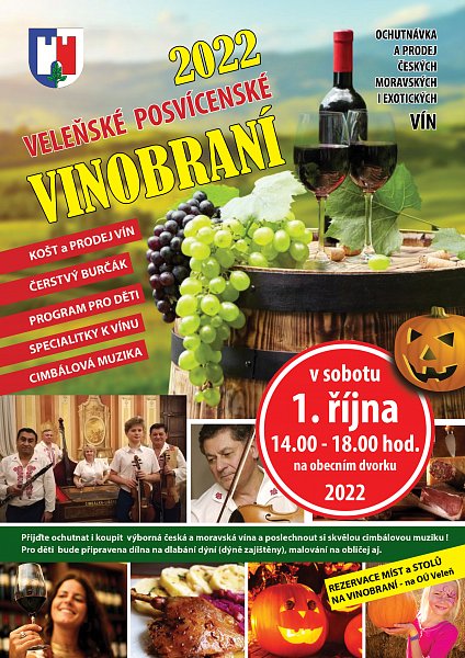 Program Veleňského vinobraní 1.10.2022