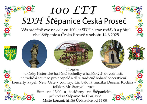 100 LET SDH Štěpanice Česká Proseč